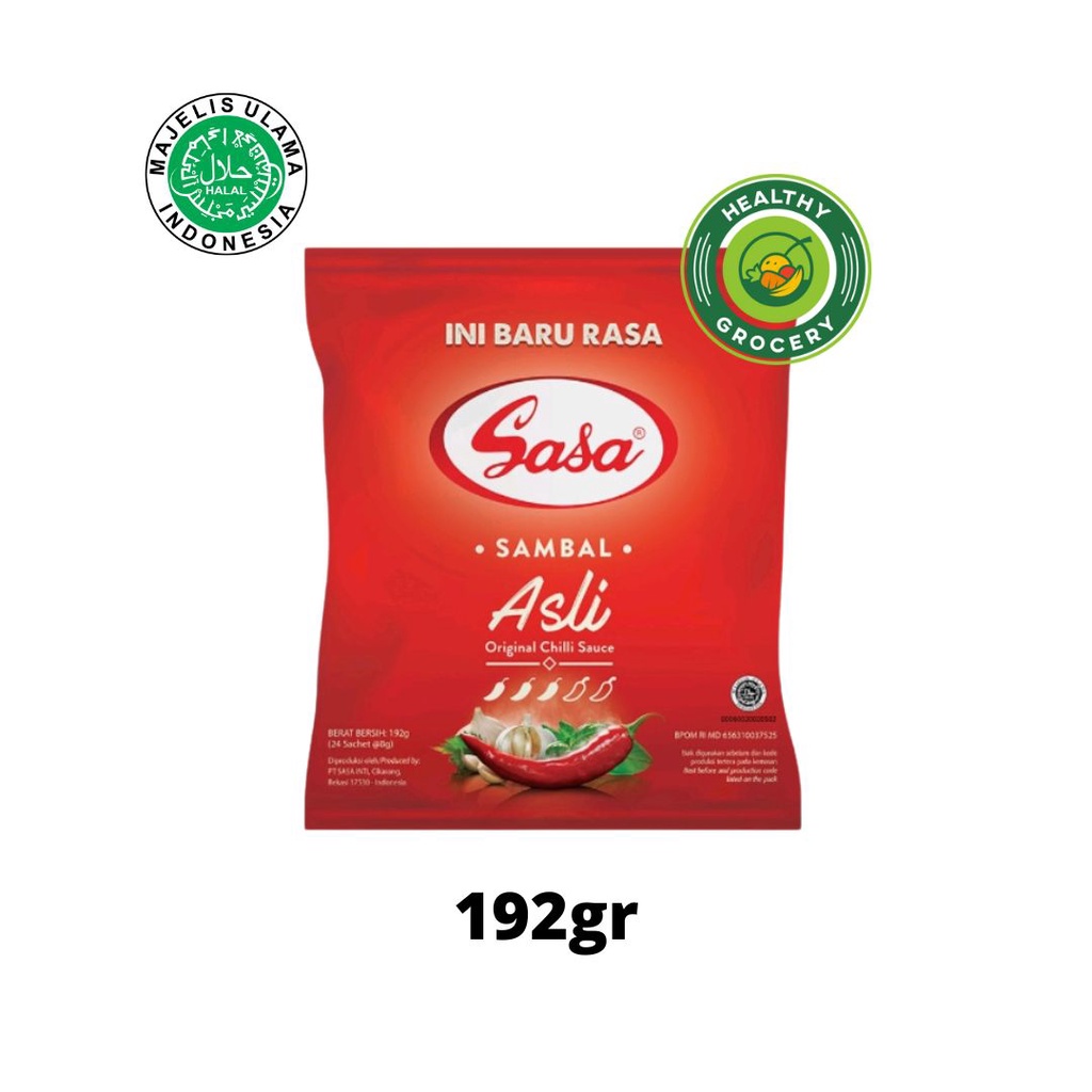 Sasa Sambal Asli / Saus Tomat 192 gr Isi 24 Sachet
