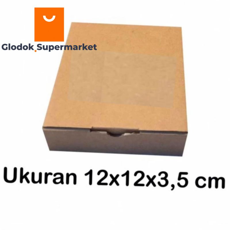 Kardus Box Polos Dus Baru Ukuran 12x12x3.5 cm