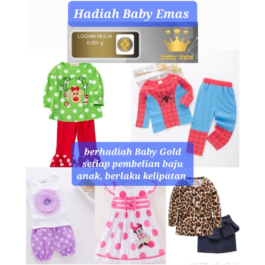 STELAN BAJU ANAK PEREMPUAN ANAK LAKI LAKI IMPORT MURAH KEKINIAN