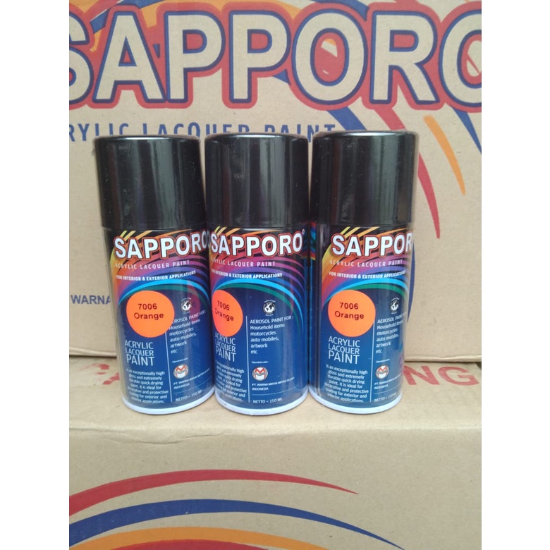 saporo acrylic lacquer paint pilok pilox cat spray sapporo 150ml saporo 7006 orange stabilo orange 150ml