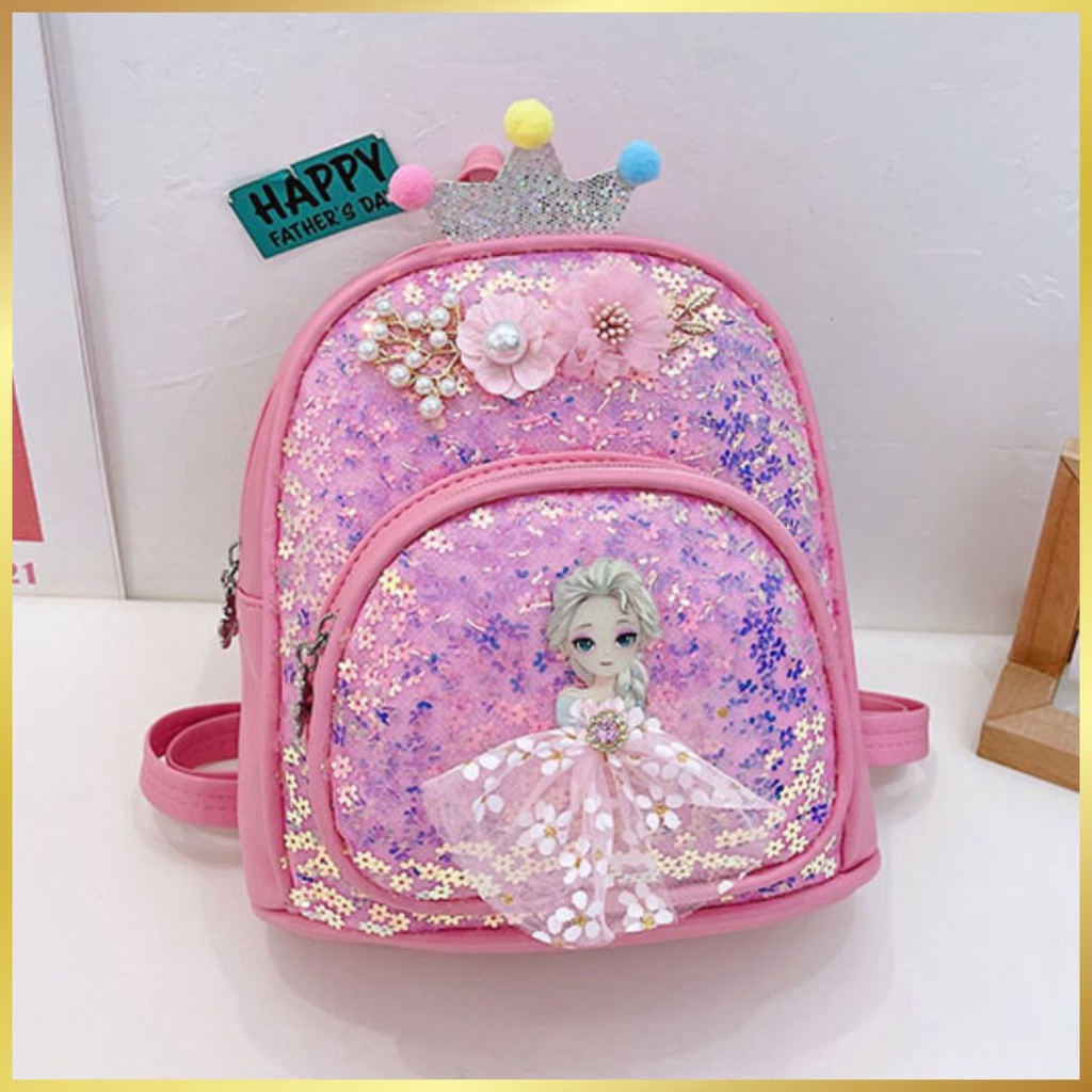 TAS SEKOLAH ANAK TK FROZEN PEREMPUAN TAS SEKOLAH RANSEL ANAK PEREMPUAN LUCU TK SD KARAKTER MURAH CEW