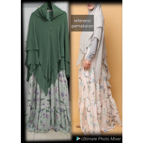 pl dress/gamis set Khimar/hijab syar'i original premium branded qnanz preloved