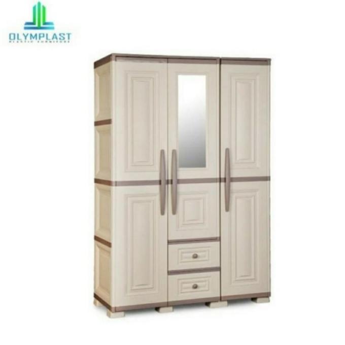 

Olymplast OTC 3PL Modern Lemari Pakaian Baju Plastik 3 Pintu Gantung stock ready