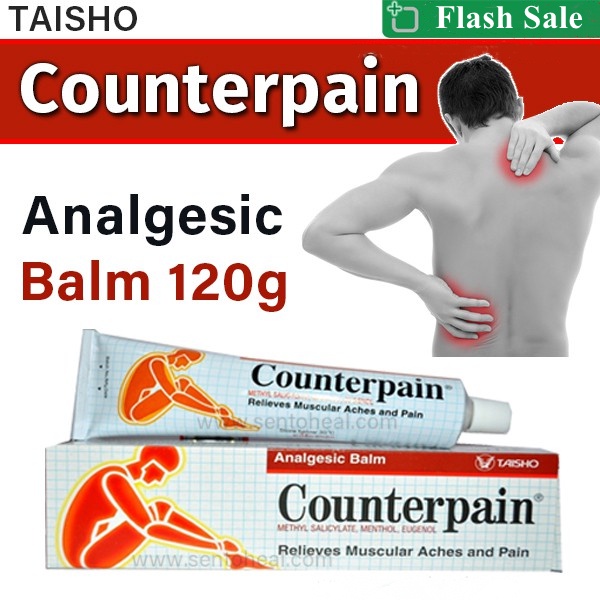 [TAISHO] Thailand Counterpain Analgesic Balm 120gr Pereda Nyeri Otot/Sakit Pinggang/Leher dan Pundak/Salep Keseleo Nyeri Rheumatoid Arthritis [Original]