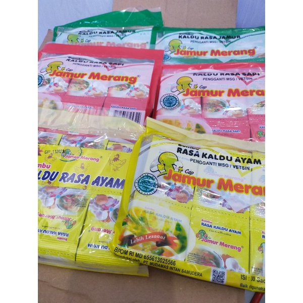 

Jamur Merang Bumbu Kaldu Rasa Ayam Sapi Jamur isi 30 sachet Non Msg
