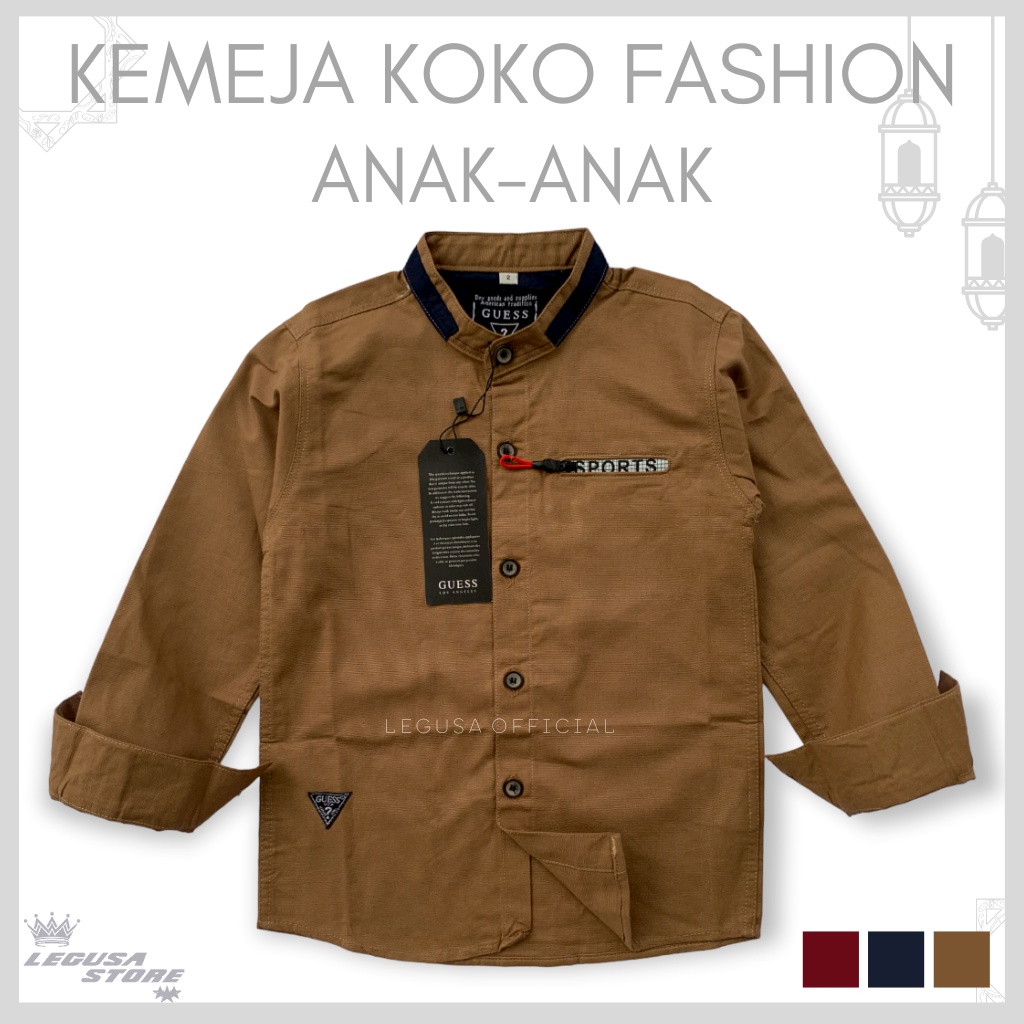 Kemeja koko anak fashion kemeja kurta anak-anak 1-15 tahun