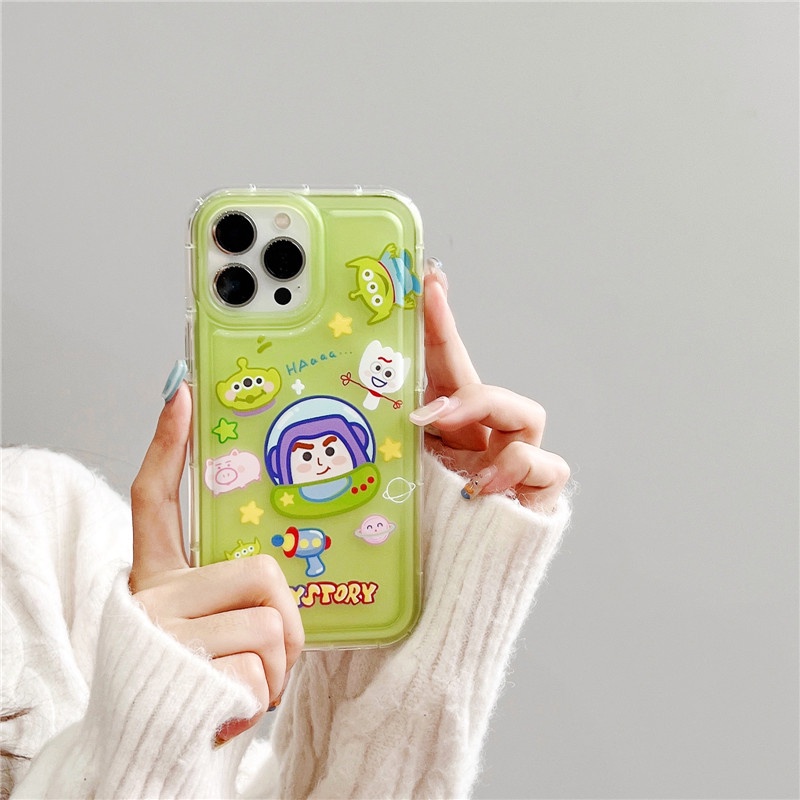 Soft Case TPU Transparan Desain Buzz Lightyear Toy Story Untuk IPhone 14 13 12 11 Pro Max