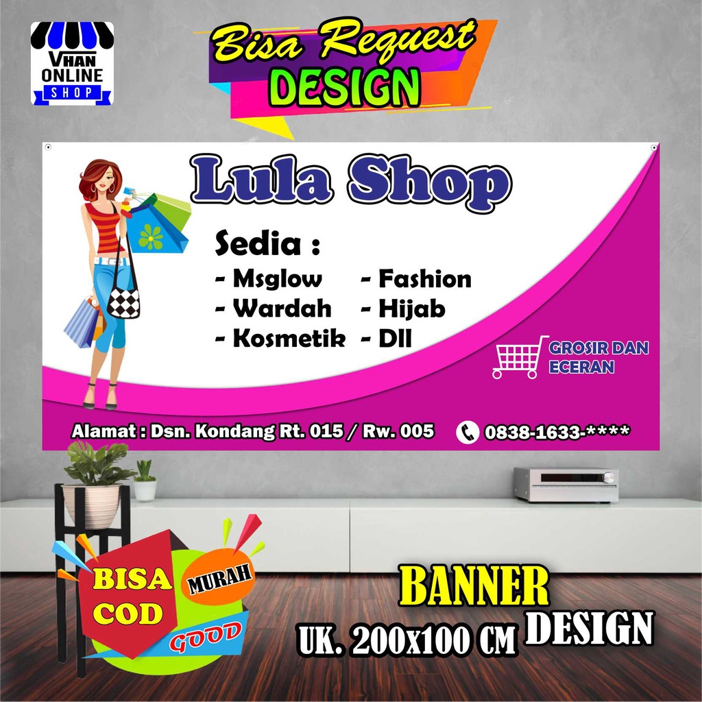 Jual Spanduk Banner Jualan Fashion Olshop Jualan Baju Keren Shopee