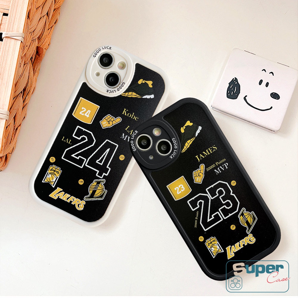 Soft Case Desain Label Kobe James Tahan Banting Untuk IPhone 11 7 8 6 6s Plus 13 12 14 11 Pro MAX 14 Plus XR X XS MAX SE 2020