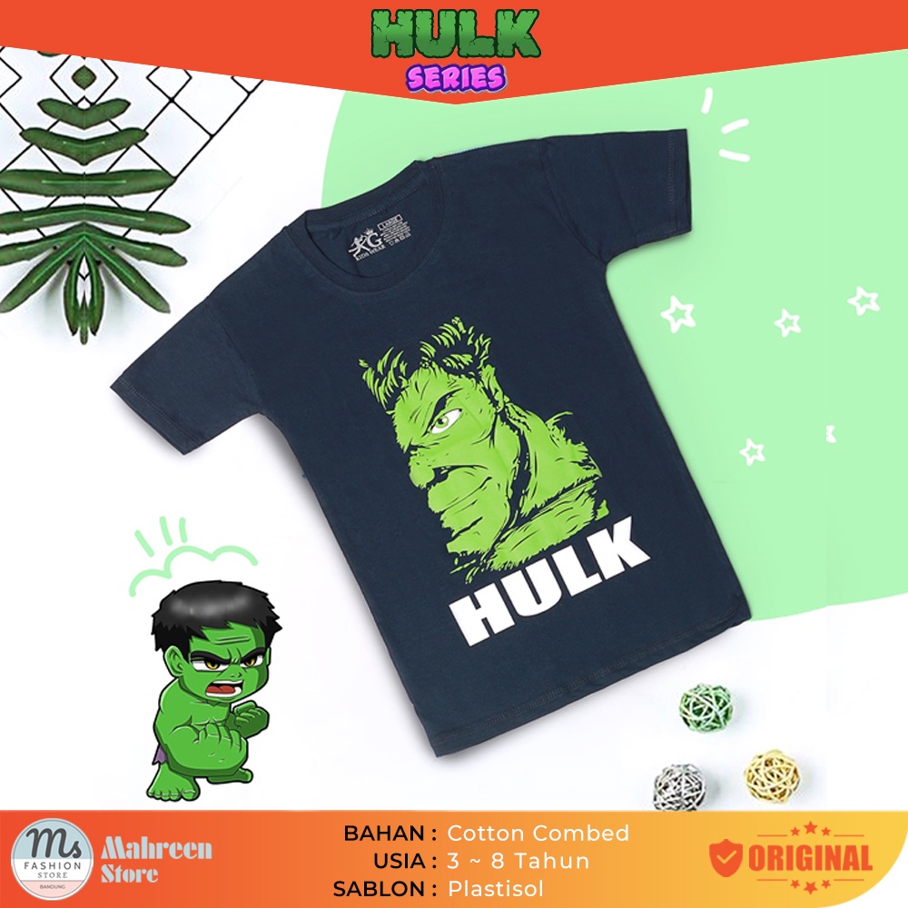 T-Shirt Kaos Anak Kaos Karakter Anak Laki-Laki Hulk Series | IDS 401