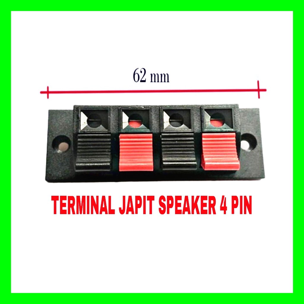 Terminal Jepit Speker 4 Pin Kecil Stereo Berkualitas