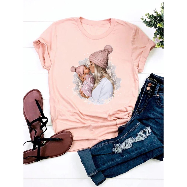 Baju Kaos Couple Ibu dan Anak Perempuan Laki Laki - Couple Keluarga Family