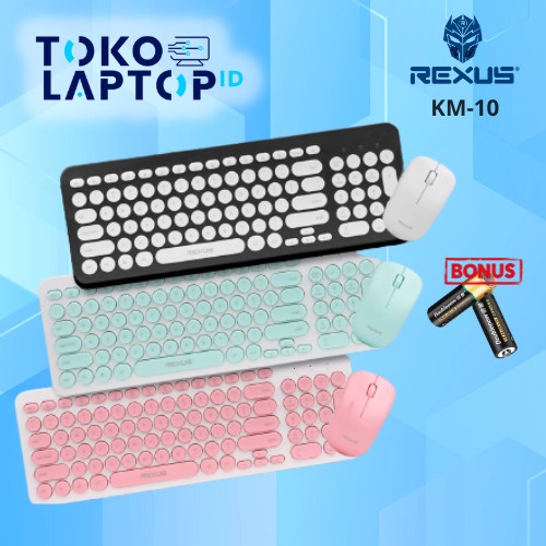 Rexus KM10 / KM-10 Wireless Mouse Keyboard Combo Office