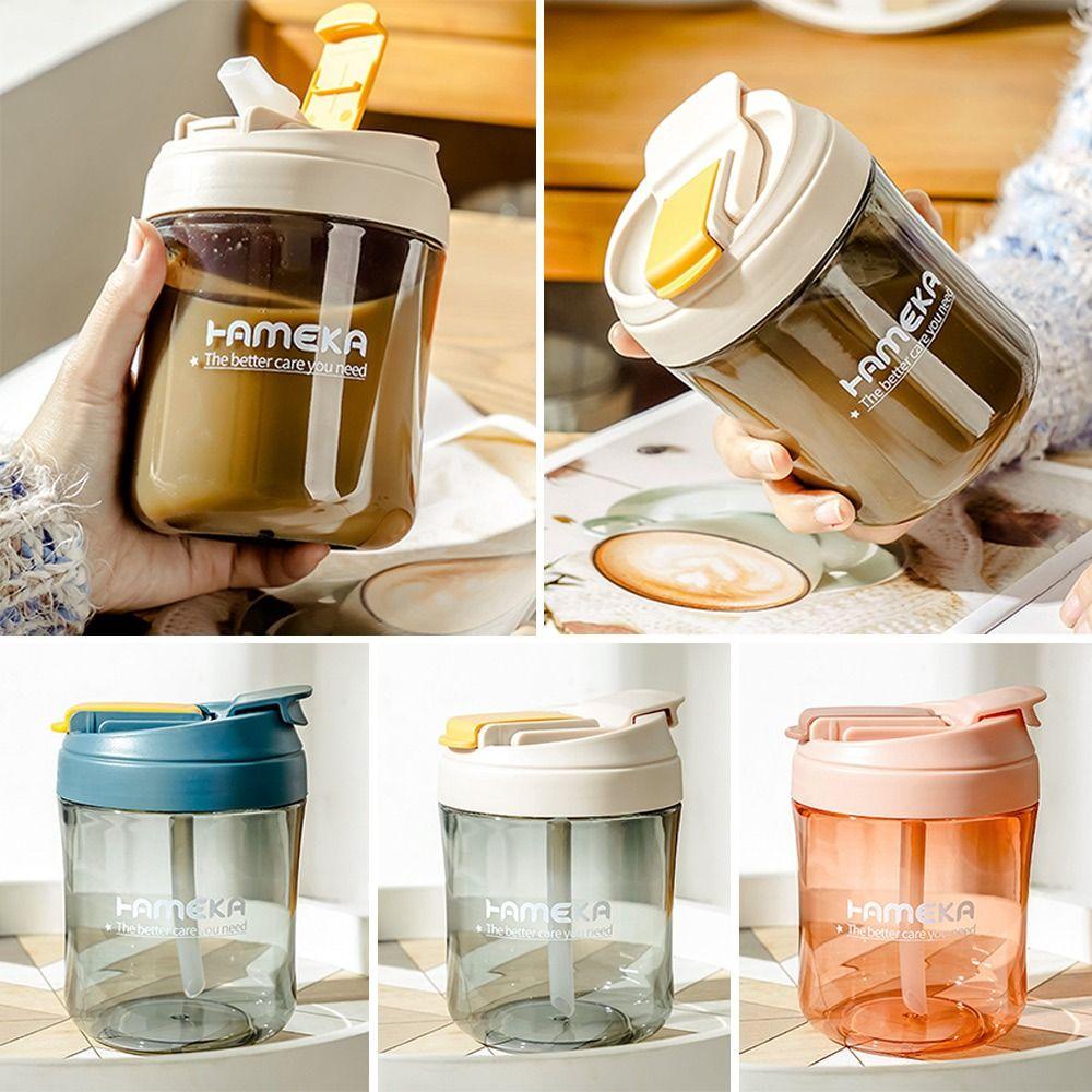 Solighter Botol Air Minum Susu Jus Transparan Kecil Dengan Sedotan