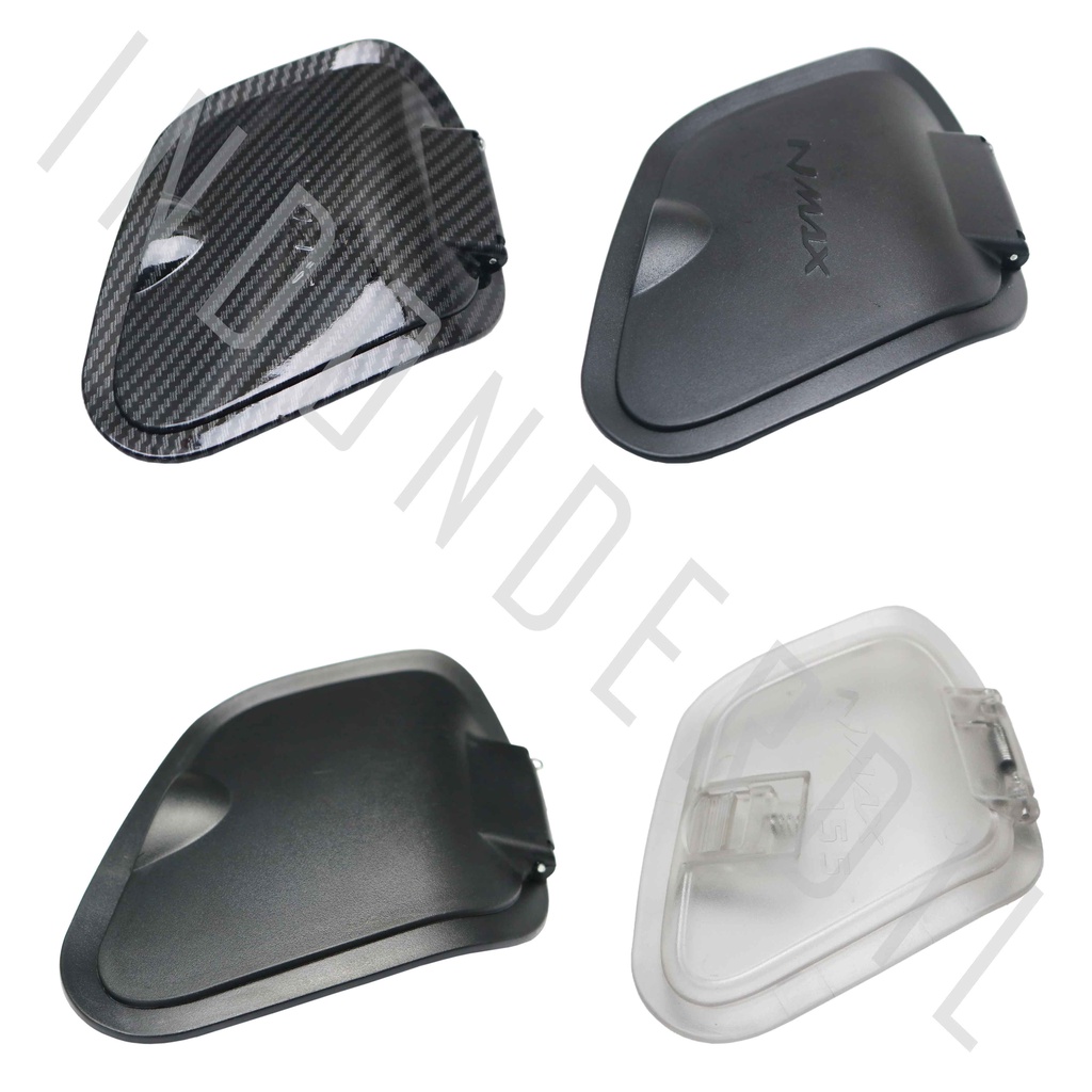 Tutup-Penutup-Cover-Conpartment Laci-Bagasi Depan Kiri NMAX-N MAX New 2020-2021-2022 Hitam-Bening-Transparan