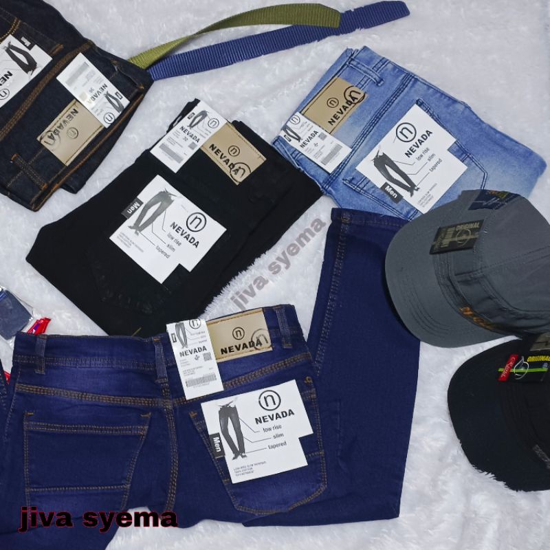 Celana Jeans Panjang Pria Jens Denim Pensil Jins Melar Distro