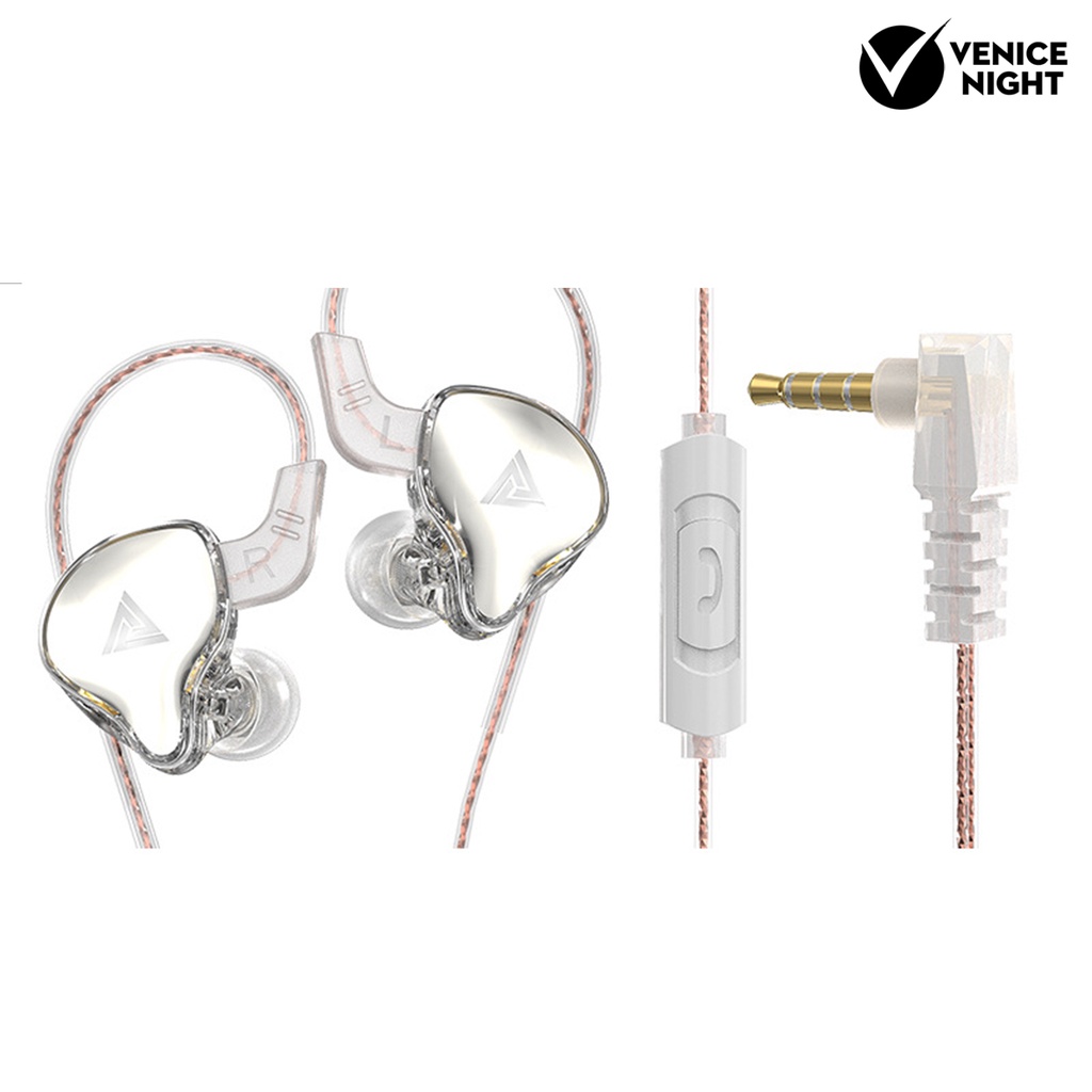 (VNEP) (Berkabel) Earphone Panggilan Jernih Shock-proof Subwoofer Transmisi Stabil Sensitif Bass Berat Anti-interferensi Earphone Kontrol Kawat Cerdas  Headset Olahraga