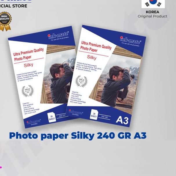 

Kertas Foto Inkmate Photo Paper Silky A3 240gr