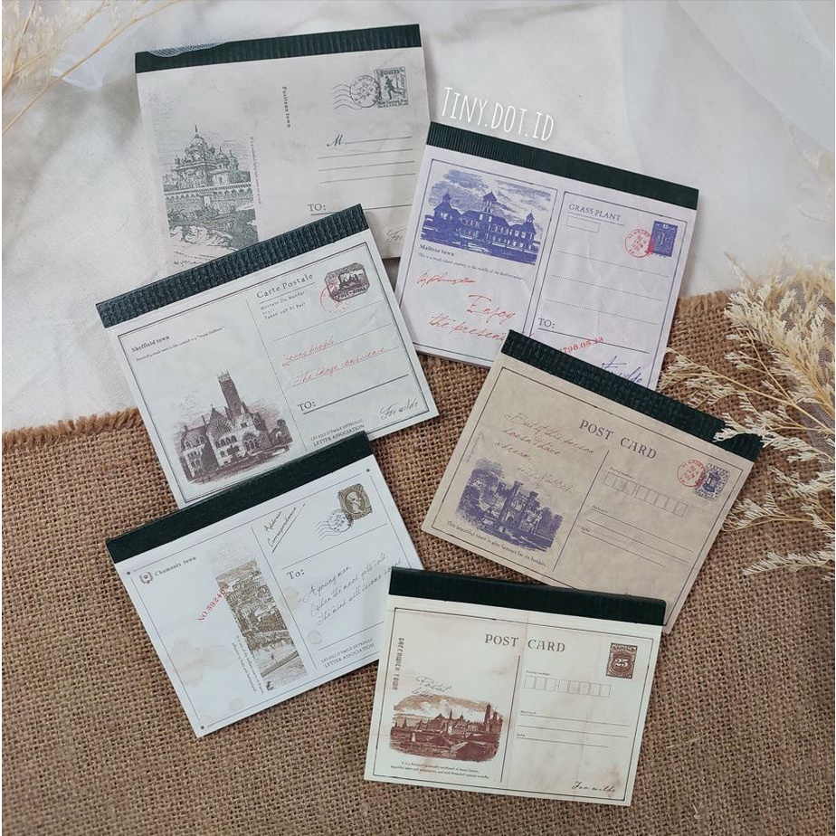 

Deco Paper - Vintage Postcard Paper (12 pcs)