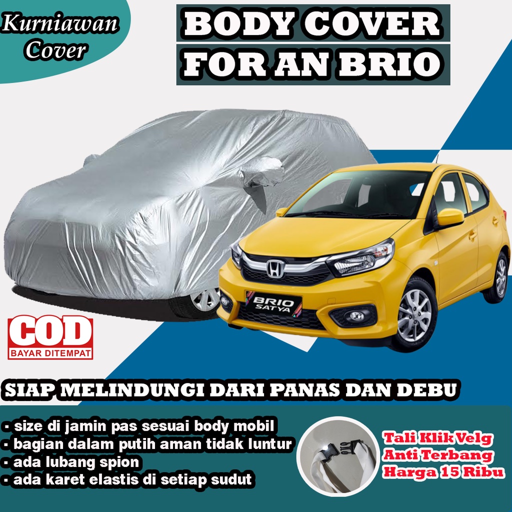 Cover Mobil Brio/Body Cover Mobil Hobnda Brio Satya/Selimut Mantel Mobil Brio Lama /Sarung Mantel Co