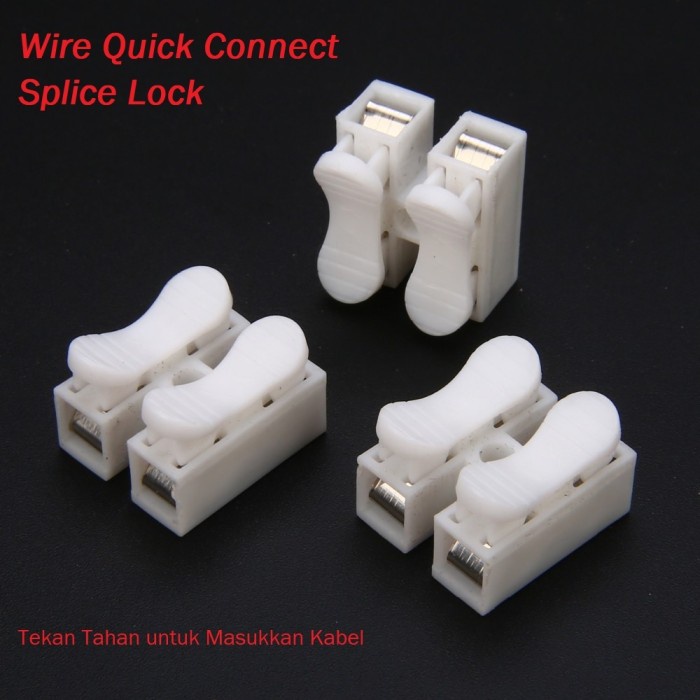 4pcs Wire Quick Connector Splice Lock Terminal Sambungan 2 Kabel Listrik