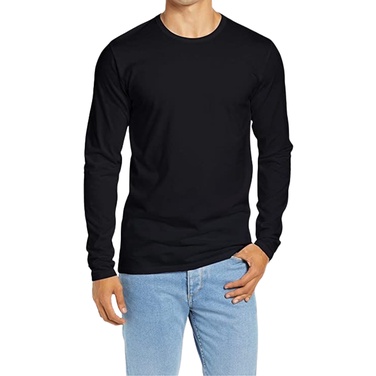 Kaos Polos Lengan Panjang Kerah Bulat Leher Round Neck PE