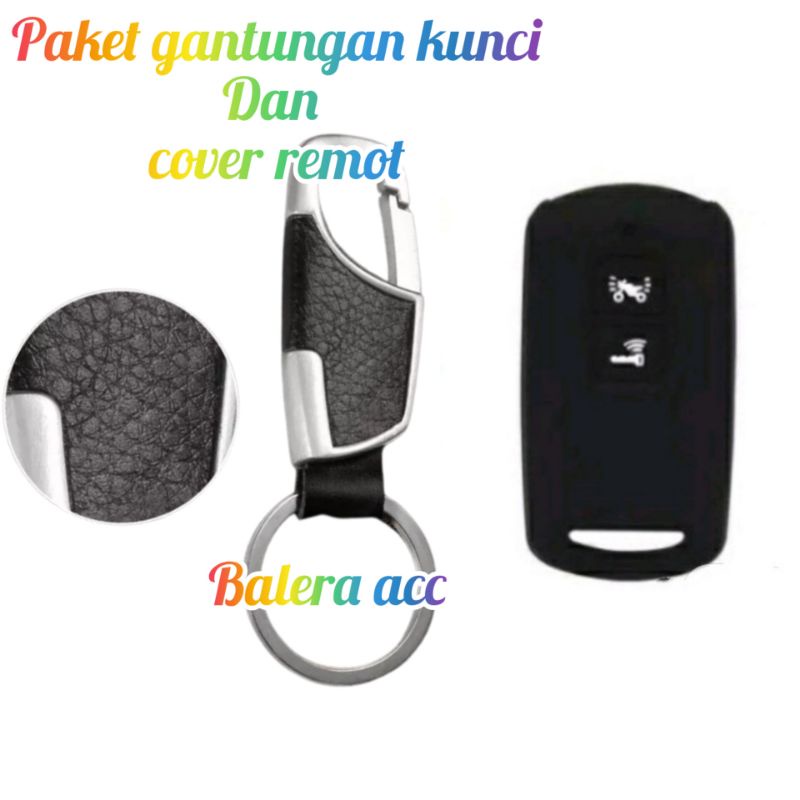 Paket gantungan kunci Logo Stylo 160 Dan Cover Silikon remote  Remote Stylo160 PREMIUM
