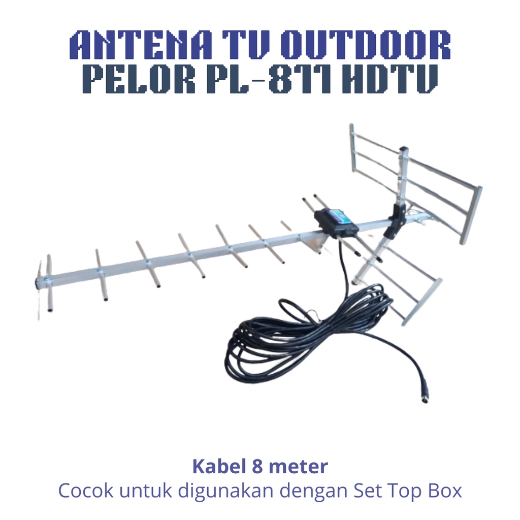 ANTENA TV DIGITAL OUTDOOR PELOR PL-811 ANTENA TV LUAR + KABEL 8 METER