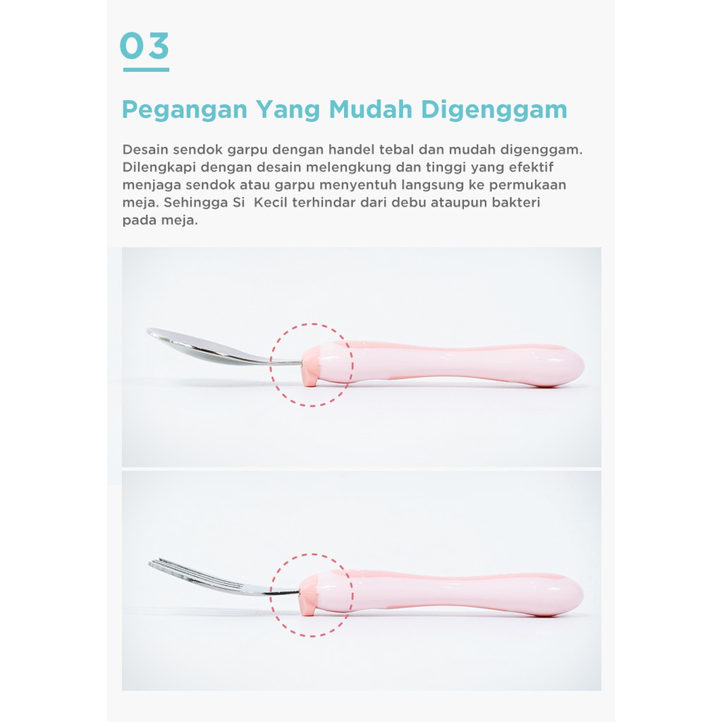 MUGU MURAH TOODLER / SENSORIC SPOON AND FORK SENDOK DAN GARPU MAKAN BAYI ANAK