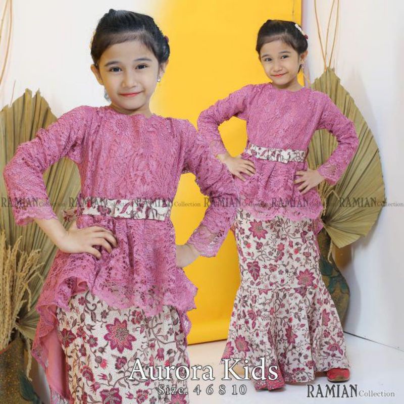 Setelan kebaya pinguin anak / kebaya aurora anak / kebaya kartini