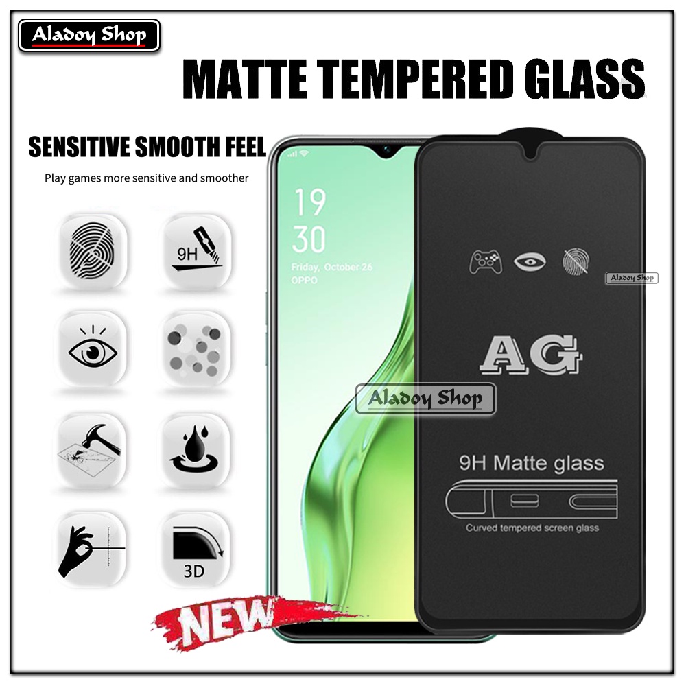 Oppo A31/A8 PAKET 2IN1 Tempered Glass Matte Anti Glare Full Layar dan Tempered Glass Kamera