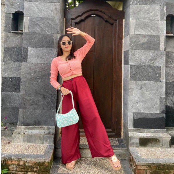 IL - CELANA HW KULOT HIGHWAIST / CELANA KULOT HW HIGHWAIST KANCING RAYON PREMIUM