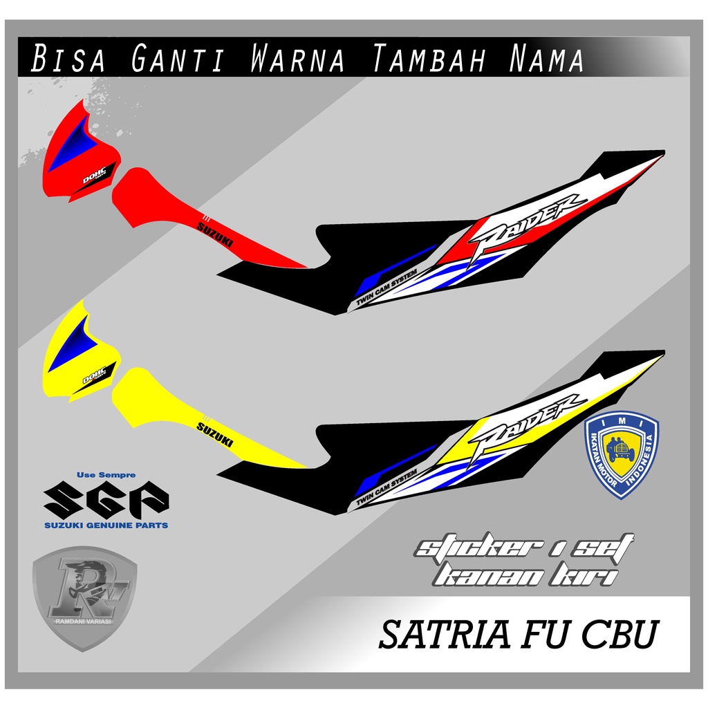 STRIPING SATRIA FU CBU/ STICKER MOTOR FU CBU