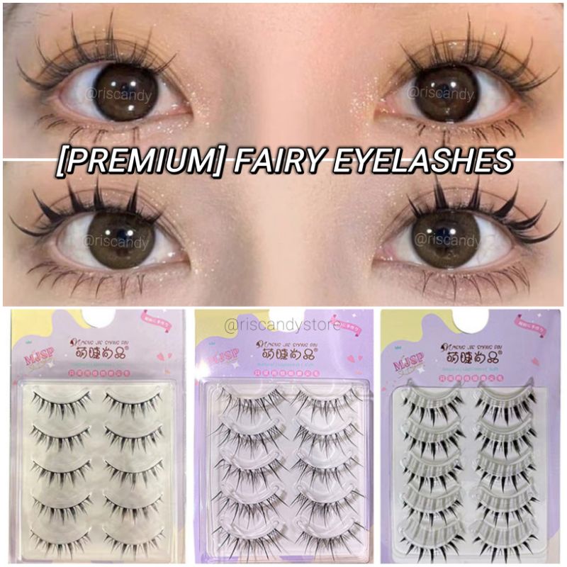 TERMURAH / PROMO [5 Pasang] Premium Fairy Eyelashes / Douyin Eyelashes