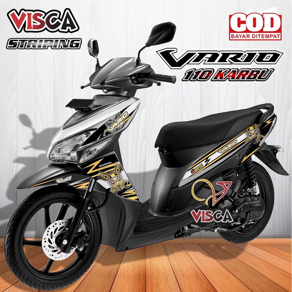 Striping Vario 110 Karbu - Stiker Sticker Striping Variasi Lis Vario 110 Karbu - Striping Hologram V