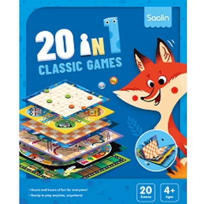 Saalin 20in1 Classic Board Game Mainan edukasi anak