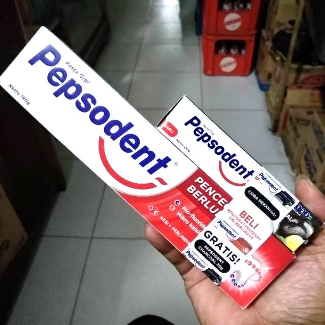 Pepsodent 190gr Free Pepsodent Toothpaste Charcoal 30gr