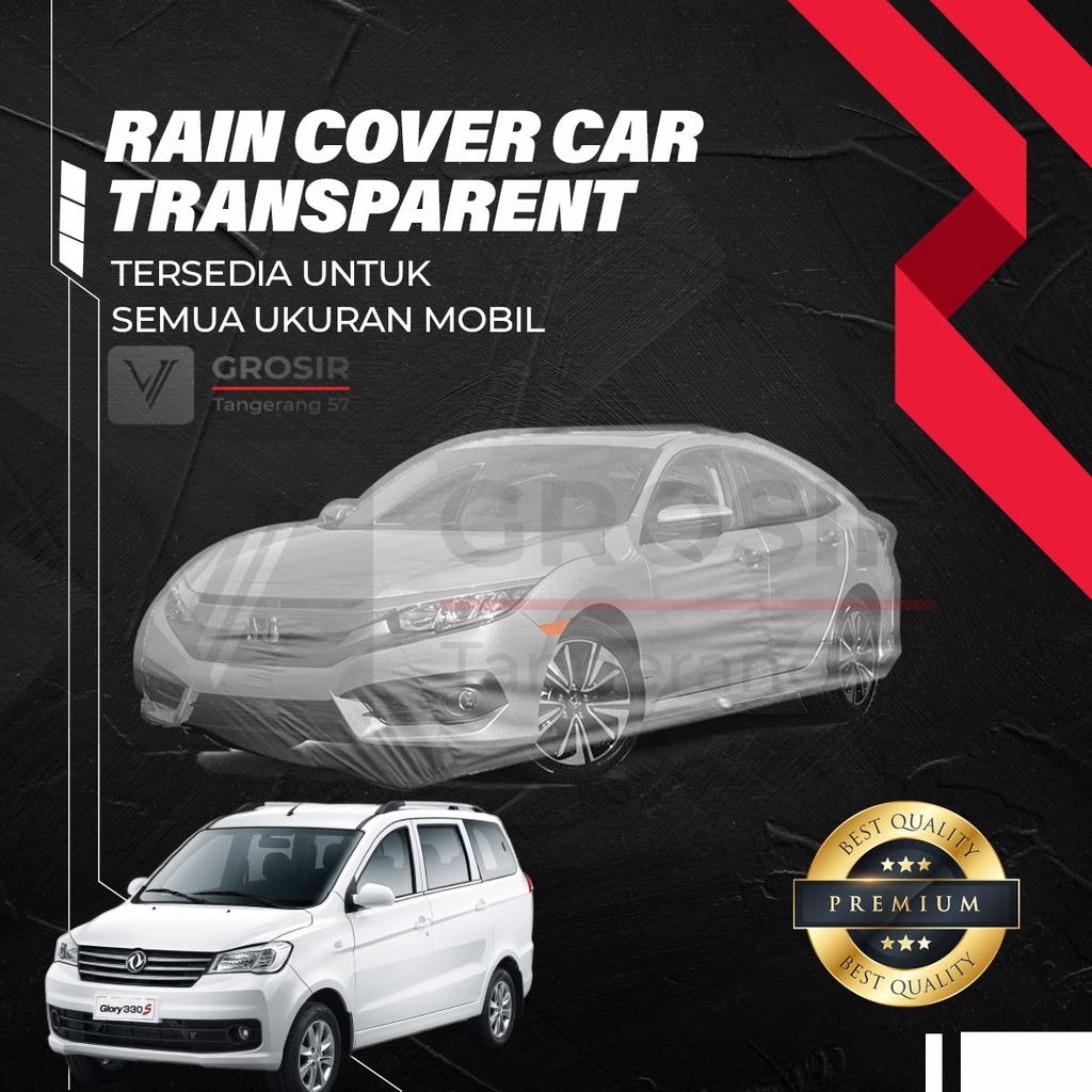 Sarung Mobil Dfsk glory 330 / Transparent Body Cover Dfsk glory 330