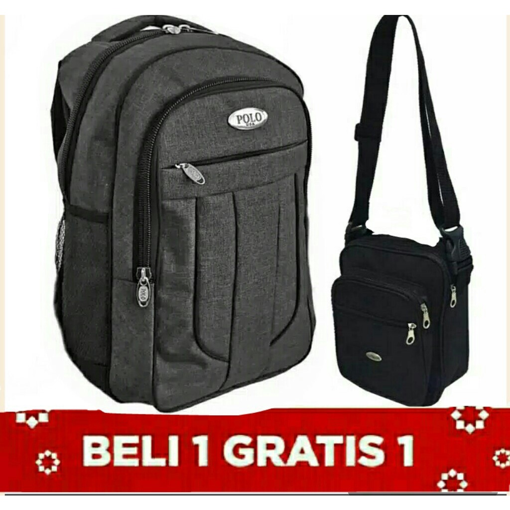 BIRTHDAY SALE BEST SELLER!! RANSEL PRIA POLO DIMANNE PARASUT 52333 LoKAL  Backpack Pria Wanita Kuat