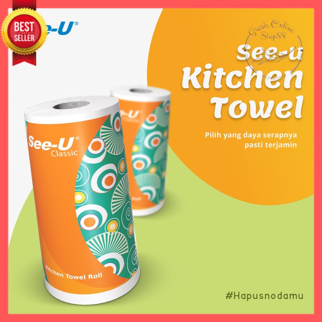 GOS -F110- Tisu Kitchen Roll - Tissue Kitchen Dapur Towel Roll - Tissue 1ply 130sheets