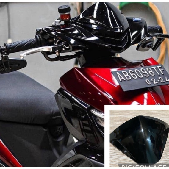 visor XEON GT/YAMHA gt 125 eagle eye hitam pekat