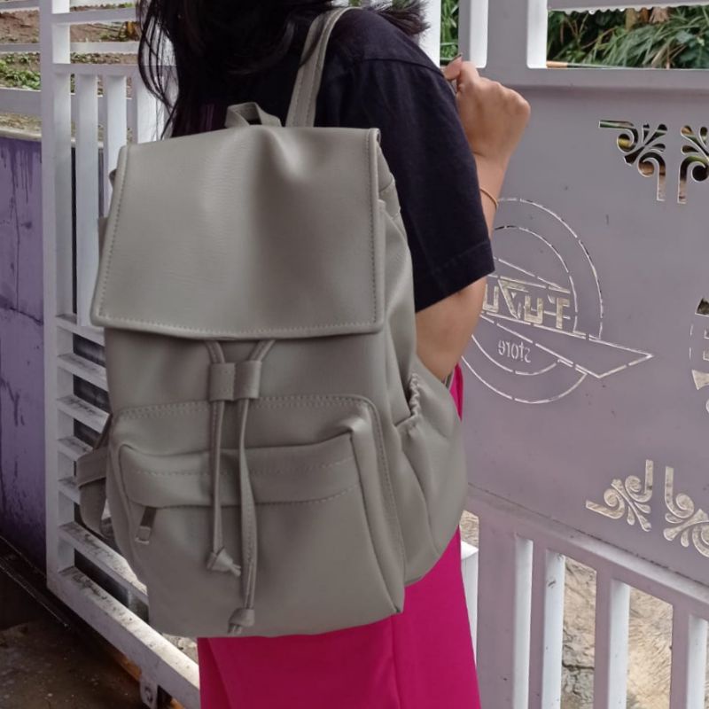 Tu7uh Store TAS RANSEL WANITA KULIT SINTETIS Backpack TERBARU TAS GENDONG Tas Gendong sintetis slingbagkonveksi