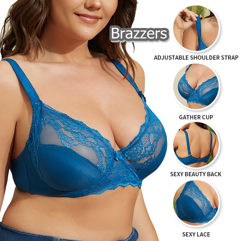 Bh Push Up Bra Brukat Kawat Sexy Jumbo Tanpa Busa Tali Transparan Lepas Pasang Berkawat Ukuran Size 