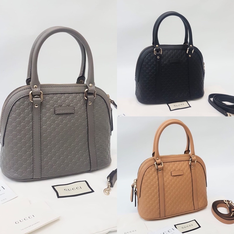 TAS SELEMPANG BRANDED WANITA ORIGINAL - GUCCI Guccissima dome mini top handle Bag