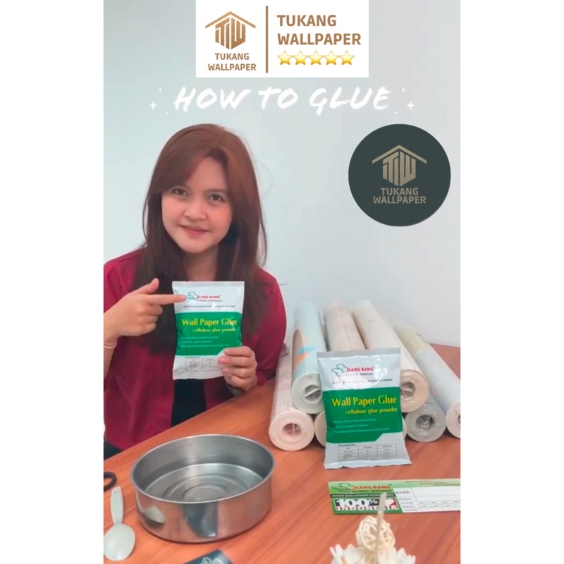 LEM WALLPAPER DINDING VINYL 3D SUPER GLUE PREMIUM | LEM WALPEPER | LEM DINDING | LEM WALLPAPER KUAT 