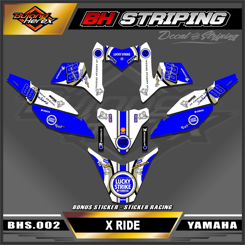 Sticker Decal X Ride 115 - Sticker Decal Full Body Motor X Ride 115. BHS-002