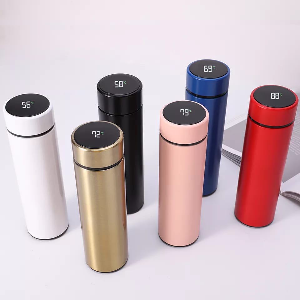 Thermos Suhu / Thermos Mini / Thermos Air Panas Stainless Steel Dengan Pengukur Suhu Led 500ML