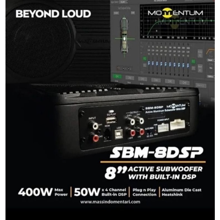 subwoofer aktif MOMENTUM SBM-8 DSP subwoofer kolong