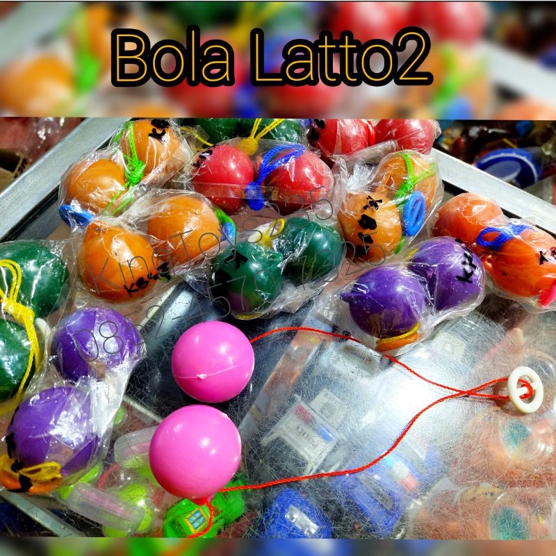 Mainan Bola Latto2 Lato Latto Ukuran Besar 4cm Tali Tebal Gantung Bahan Tebal Bagus Bunyi Tik Tak Te