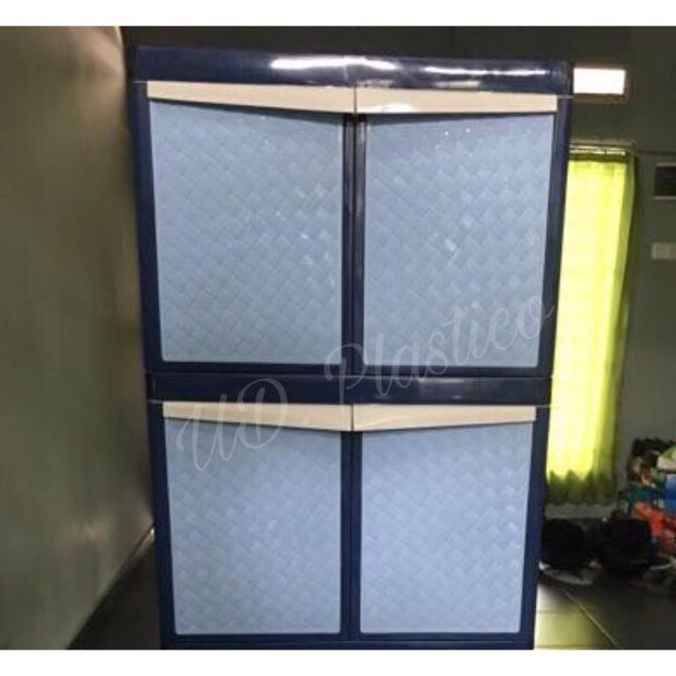 

Lemari plastik lemari pakaian serbaguna lemari anyaman susun 2 stock ready